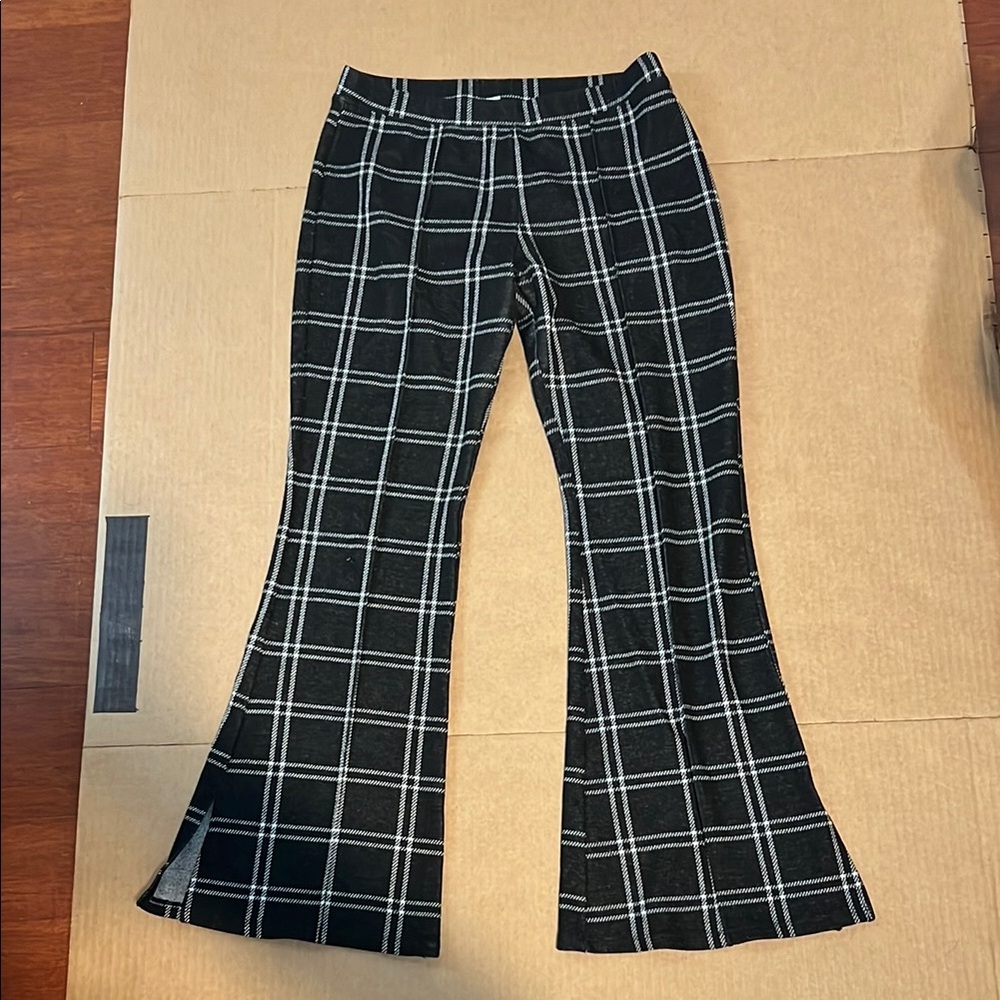 SO Monochrome Plaid Trousers girls